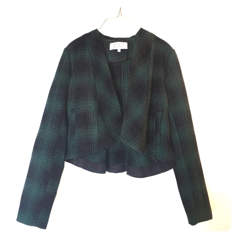Black & Green Plaid Blazer